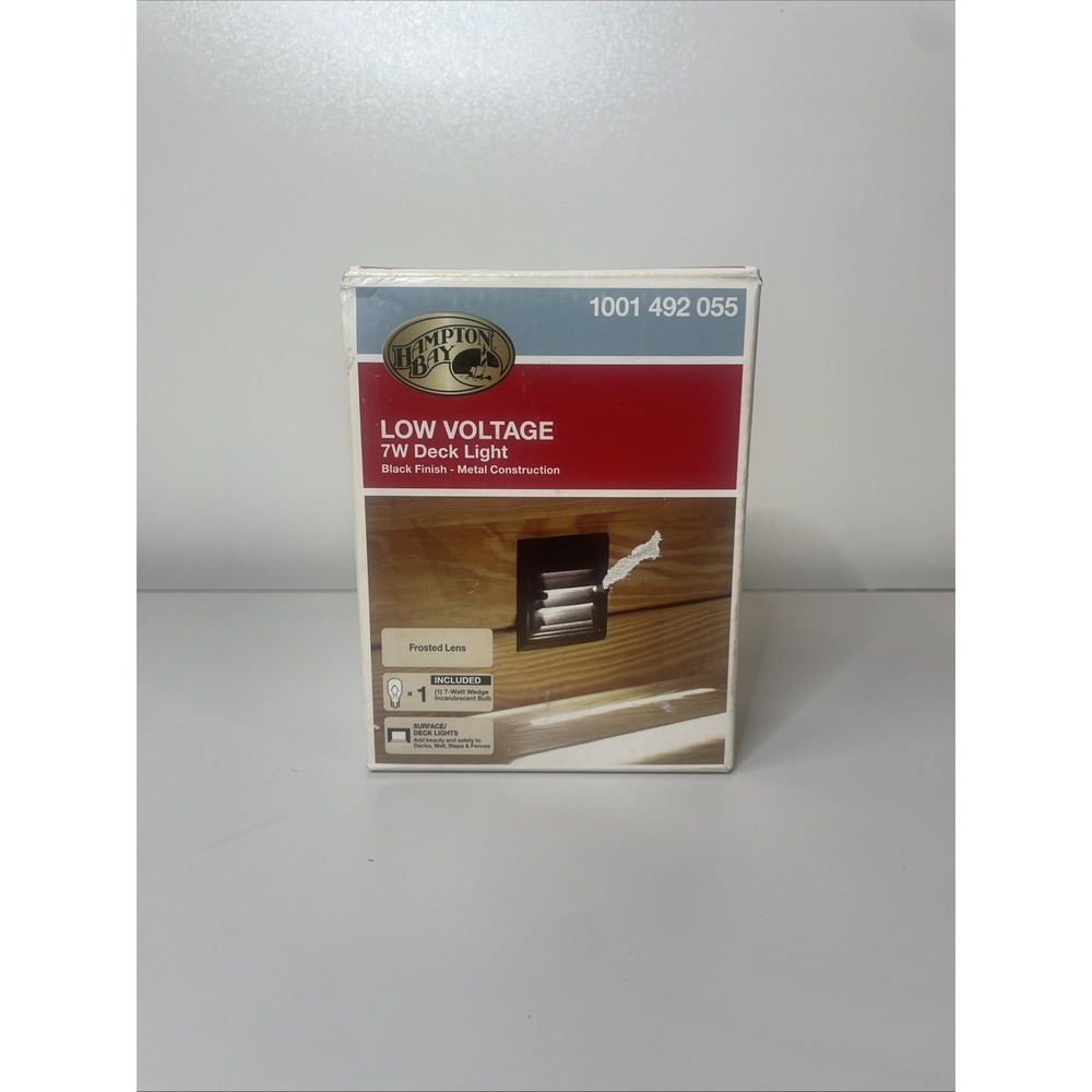 Hampton Bay Low Voltage 7-watt Deck Light Black Finish Metal Construction